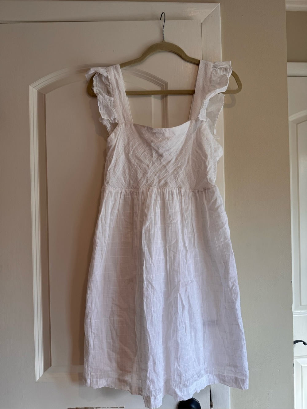 Vineyard Vines White Square-Neck Ruffle Strap Casual Dress/coverup Size S - Picture 3 of 5